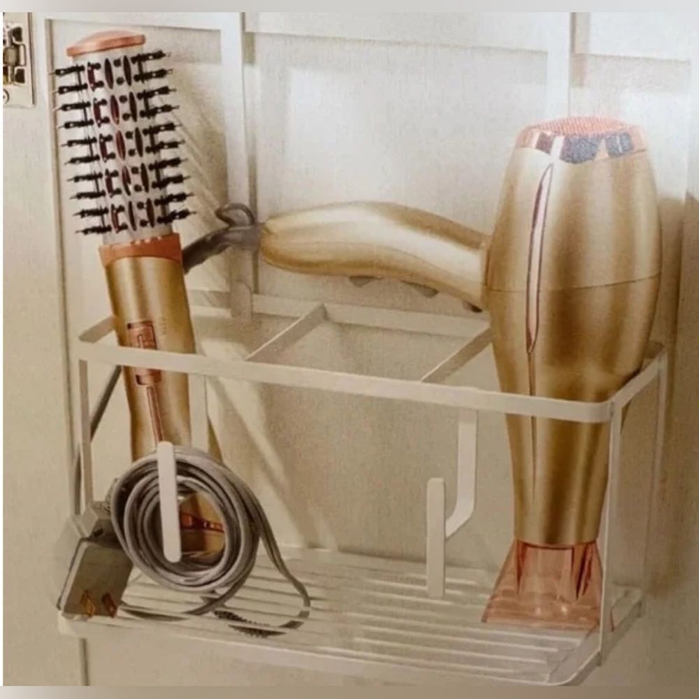 NWT set of 2 White Brightroon hair care organizer target vanity rack storage